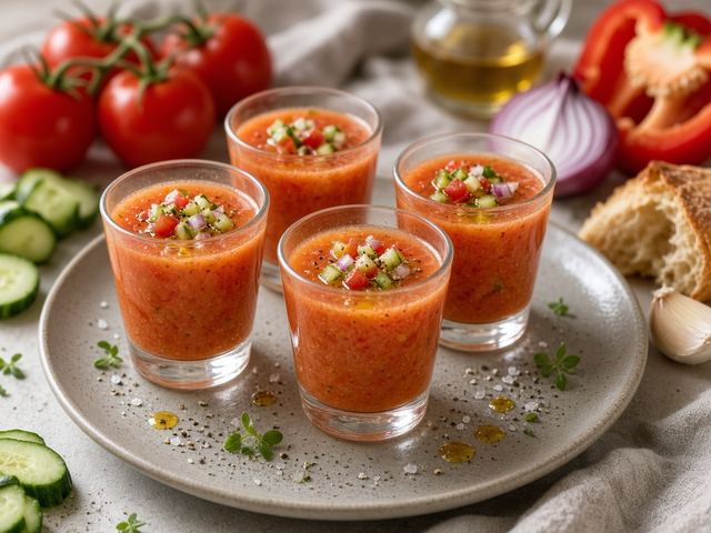 Chilled Gazpacho Shooters