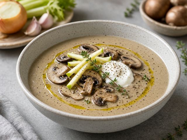 Chilled Mushroom Apple Soup
