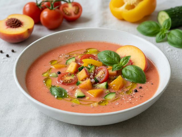 Chilled Peach Gazpacho
