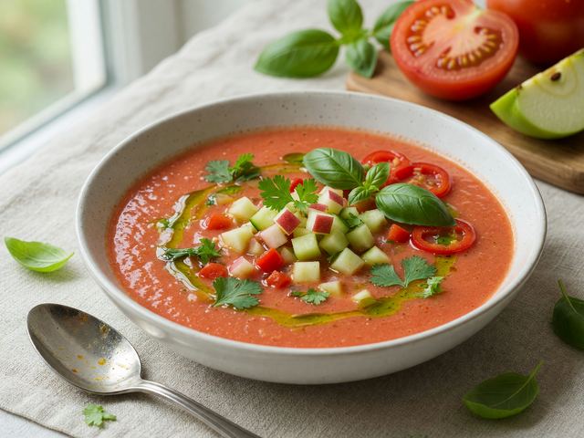 Chilled Tomato Apple Gazpacho