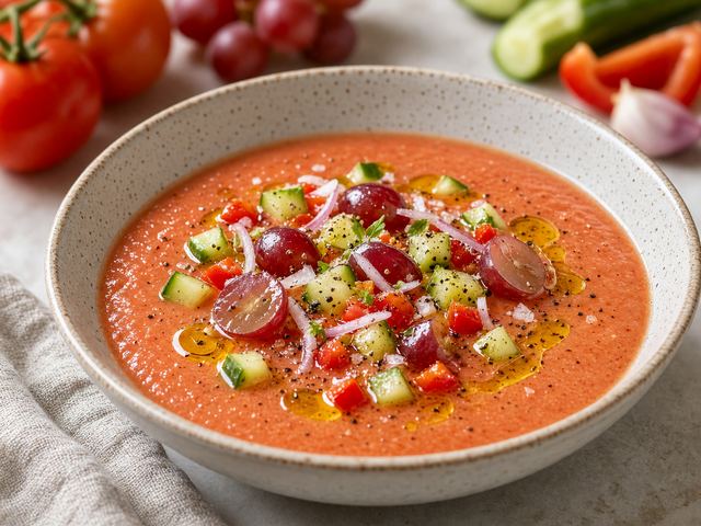Chilled Tomato Grape Gazpacho