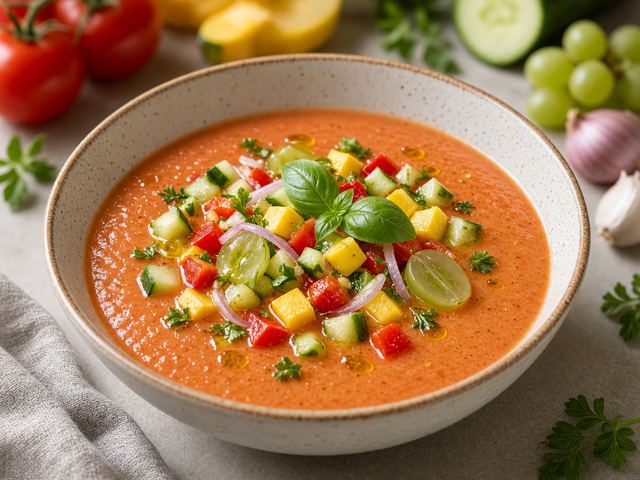Chilled Tomato & Squash Gazpacho
