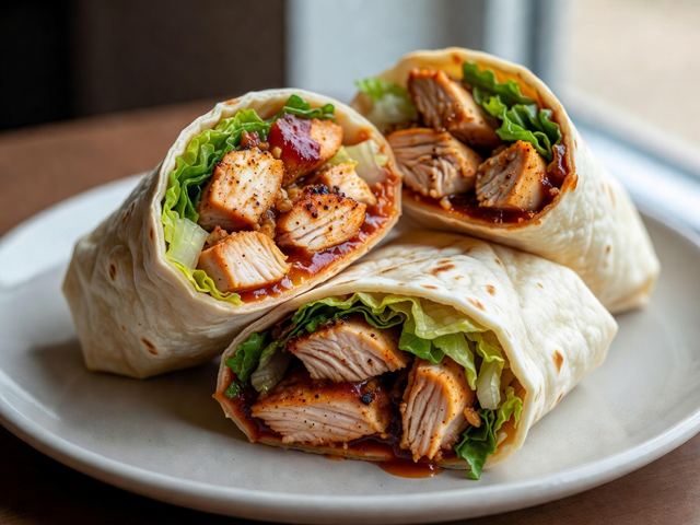 Chopped BBQ Chicken Wraps
