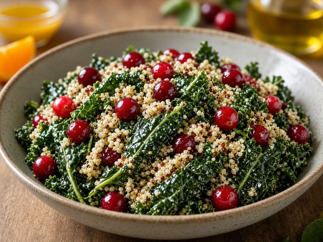 Cranberry Kale & Quinoa Salad