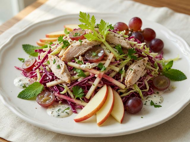 Crunchy Apple Grape Slaw