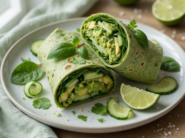 Cucumber Avocado Wraps