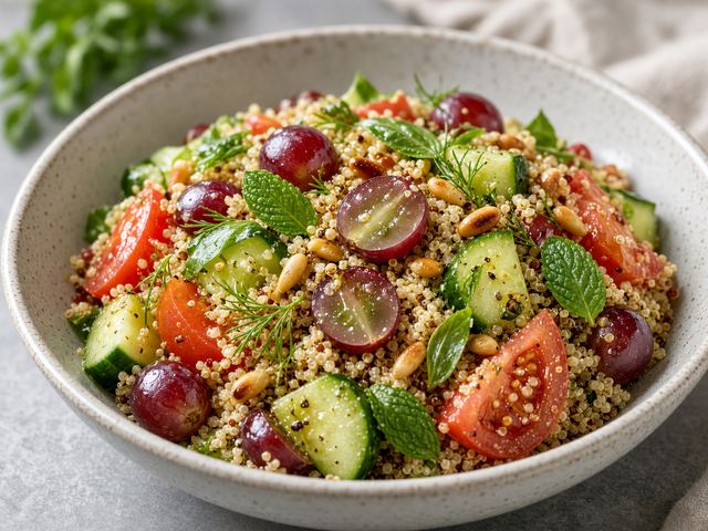 Fresh Grape & Herb Quinoa Salad
