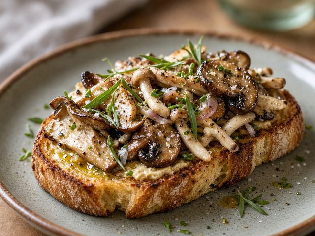 Fresh Mushroom Tartine