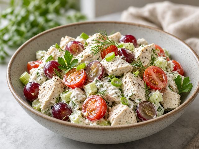 Grape Tomato Chicken Salad