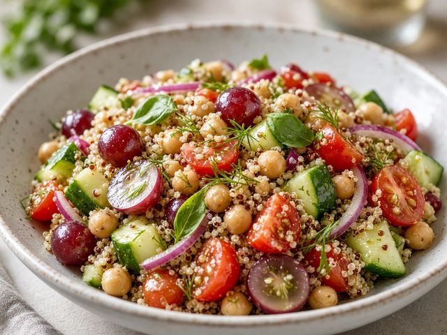 Grape & Tomato Chickpea Picnic Bowl