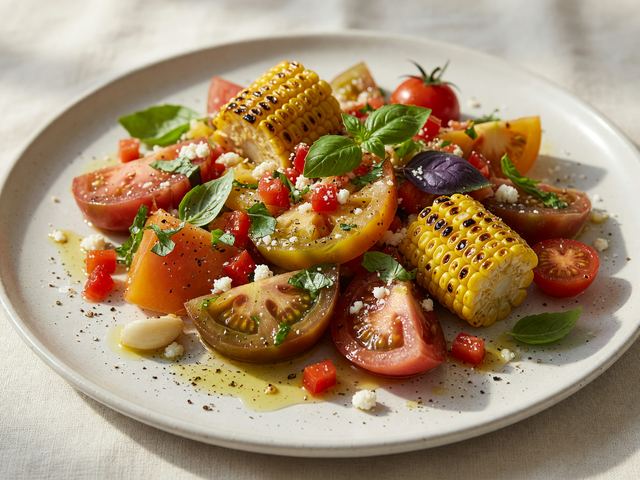 Grilled Corn & Tomato Salad