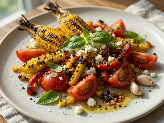 Grilled Corn & Tomato Salad