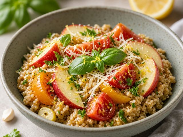 Late Tomato & Apple Farro Bowl