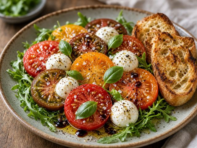 Late Tomato Caprese Salad