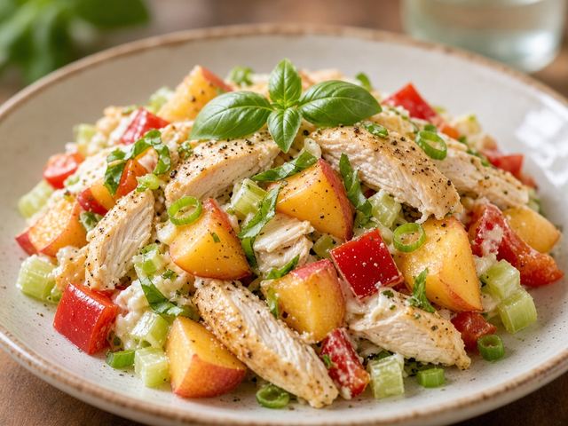 Peach & Pepper Chicken Salad