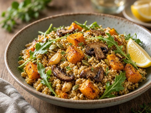 Pumpkin & Mushroom Farro Salad