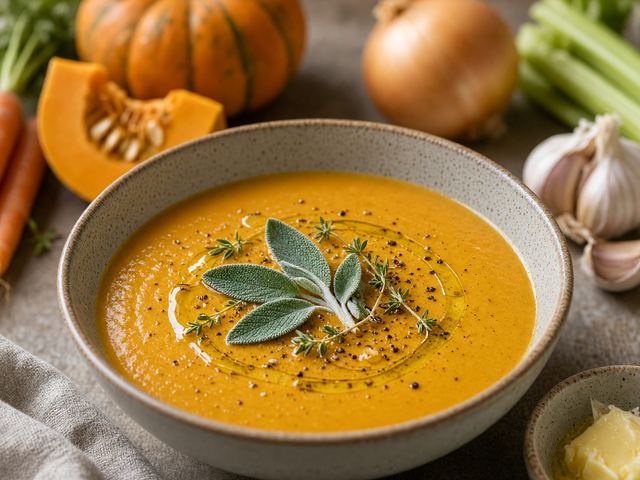 Pumpkin Sage Potluck Soup