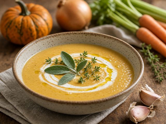 Pumpkin Soup with Herbs
