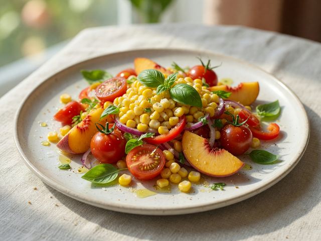 Raw Corn & Tomato Salad