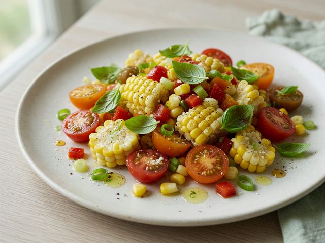 Raw Corn & Tomato Salad