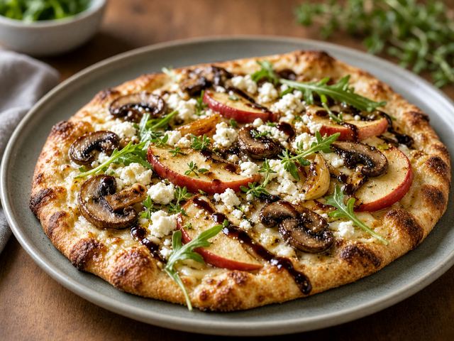 Roasted Apple & Mushroom Flatbread