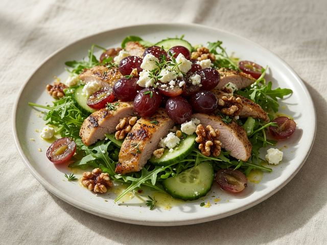 Roasted Grape & Chicken Salad