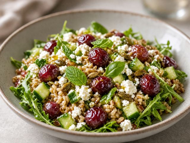 Roasted Grape & Farro Bowl