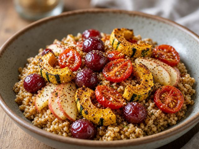 Roasted Grape & Tomato Grain Bowl