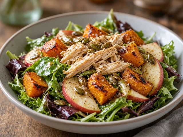 Roasted Pumpkin Apple Harvest Salad