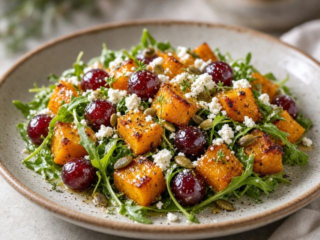 Roasted Squash & Grape Salad