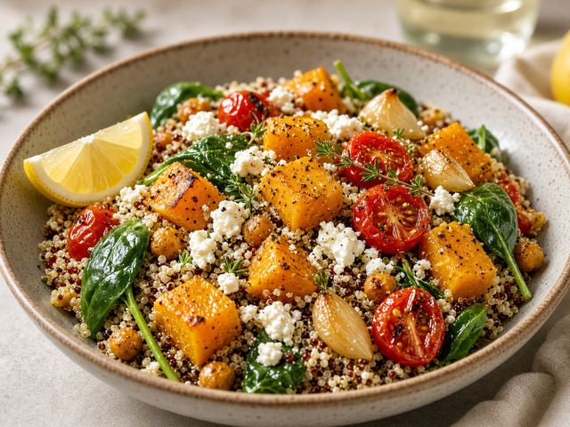 Roasted Squash & Tomato Grain Bowl