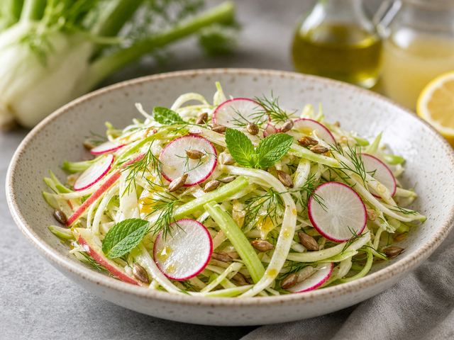 Shaved Apple Fennel Slaw