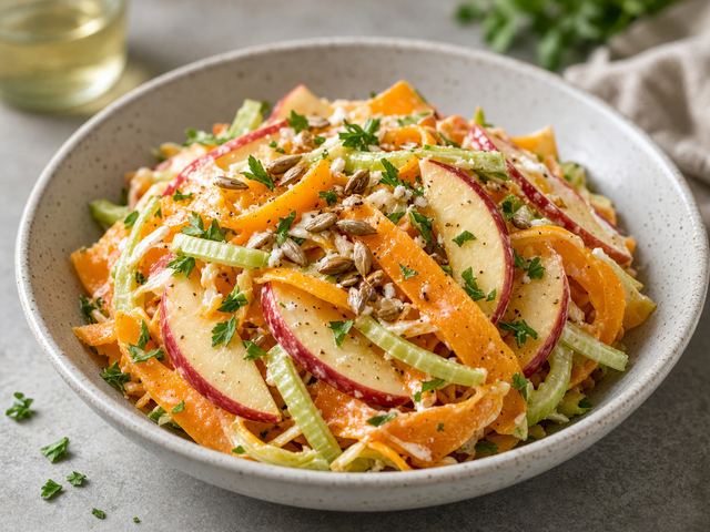 Shaved Apple & Squash Slaw