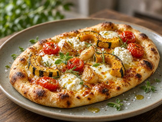Squash & Tomato Herb Flatbread