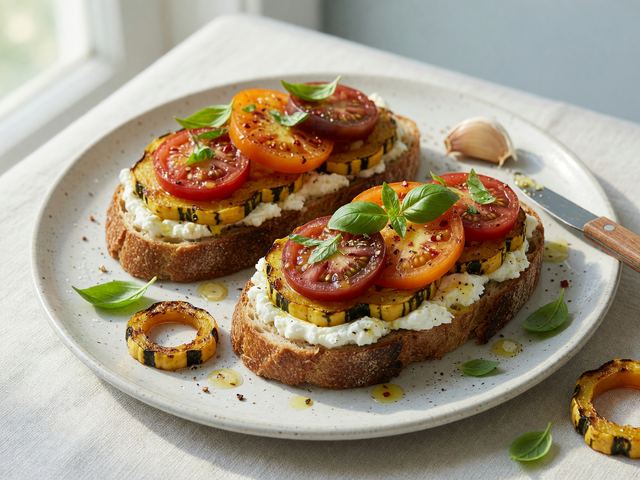 Squash & Tomato Tartines