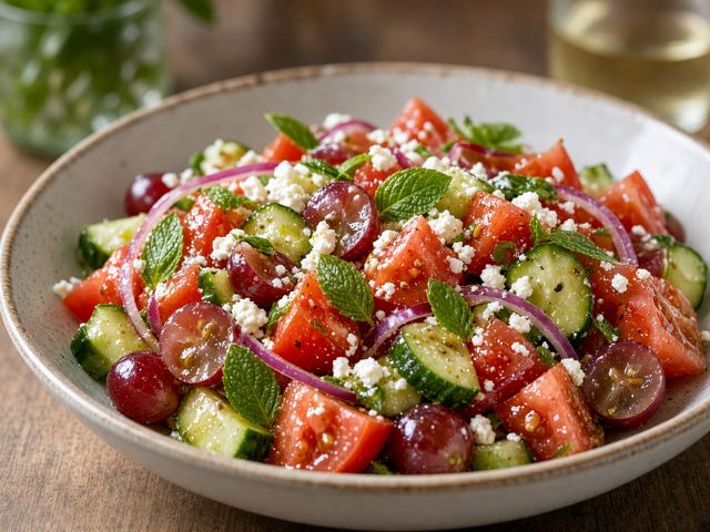 Tomato Grape Chopped Salad