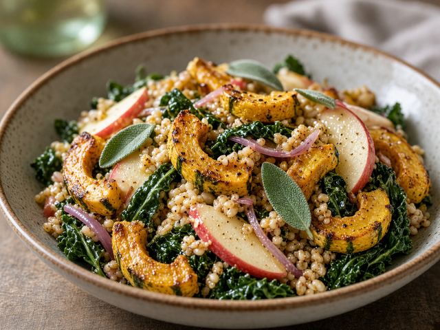Warm Squash & Apple Farro Salad