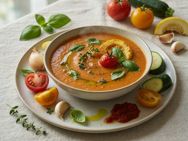 Warm Tomato Squash Soup