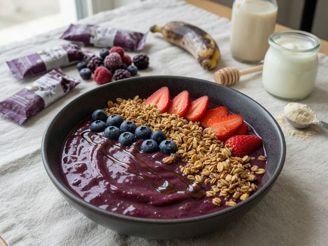Açaí Berry Protein Smoothie Bowl