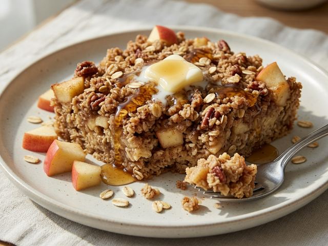 Apple Cinnamon Streusel Baked Oatmeal