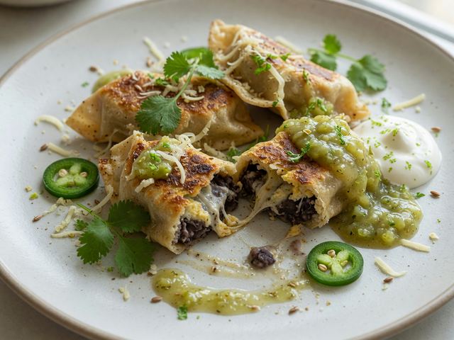 Bean and Cheese Breakfast Dumplings