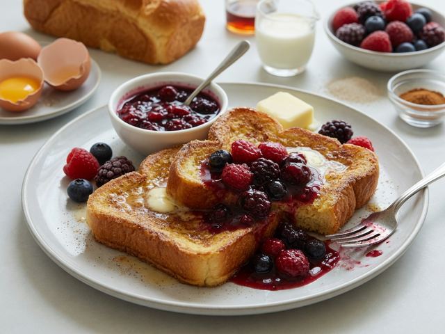 Brioche French Toast with Quick Berry Compote
