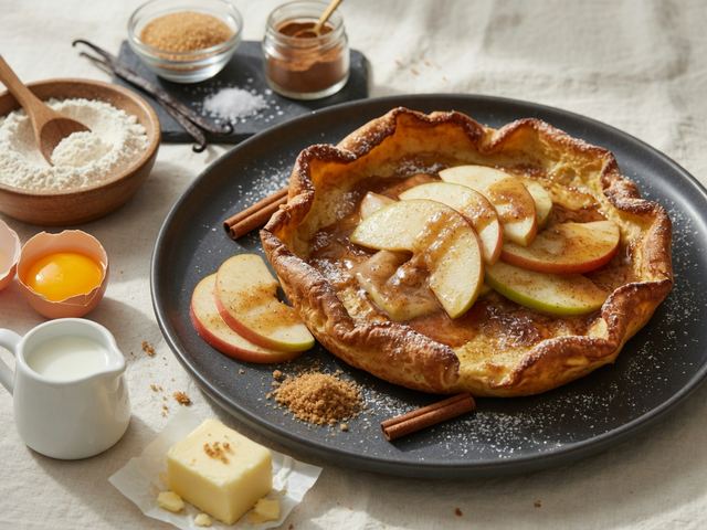 Brown Butter Apple Cinnamon Dutch Baby