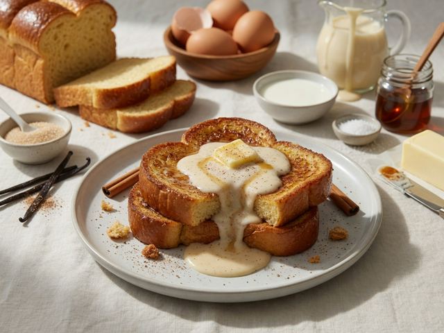 Brown-Butter Brioche French Toast with Maple Cream