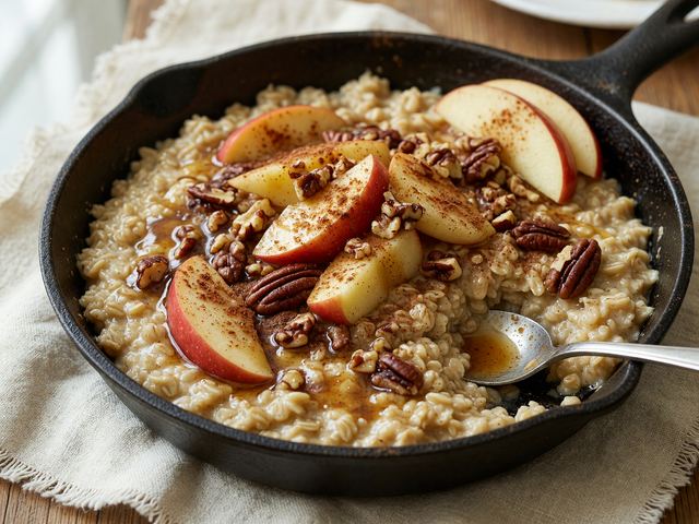 Brown-Butter Honeycrisp Apple Skillet Oats