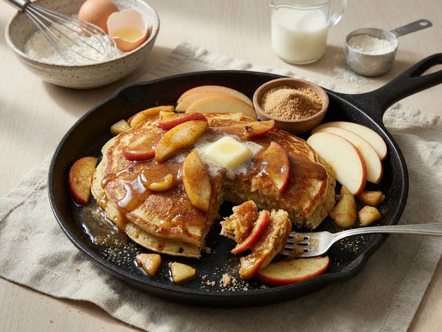 Brown-Butter Honeycrisp Apple Skillet Pancakes