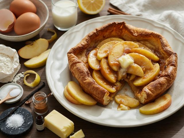 Caramelized Apple Cinnamon Dutch Baby