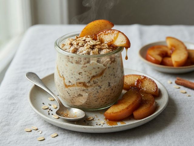 Caramelized Apple Cinnamon Overnight Oats