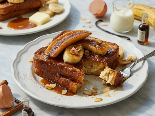 Caramelized Banana Foster French Toast