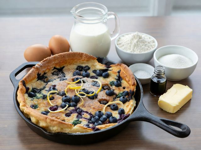 Cast-Iron Blueberry Dutch Baby